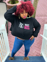 Load image into Gallery viewer, I'm a Boss Crop Hoodie
