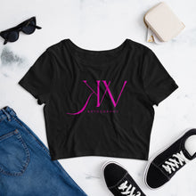 Load image into Gallery viewer, Katrena Wize Artography Submark logo Women’s Crop Tee