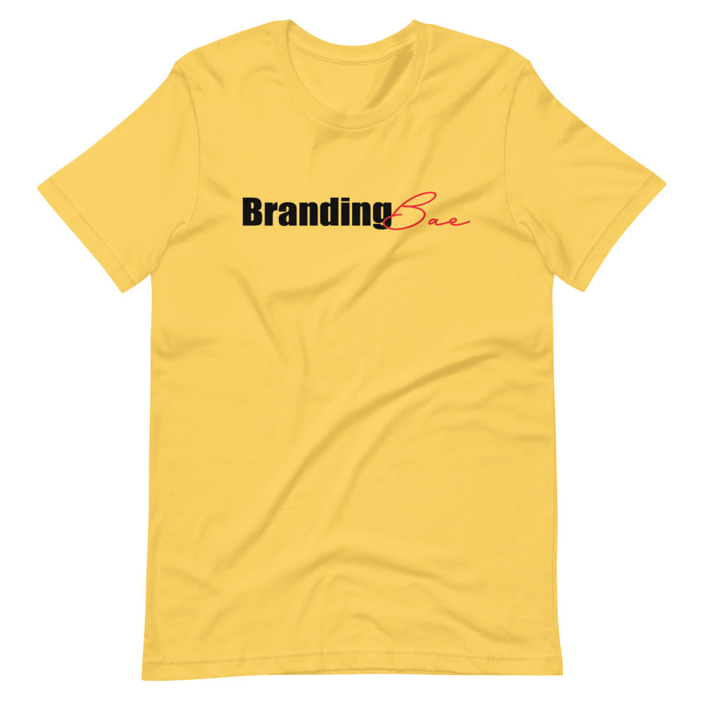 Branding Bae- Red and Blk Lettering-Short-Sleeve T-Shirt