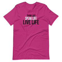 Load image into Gallery viewer, Think Life Speak Life Live Life Short-Sleeve T-Shirt