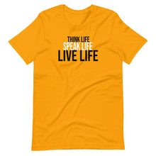 Load image into Gallery viewer, Think Life Speak Life Live Life Short-Sleeve T-Shirt
